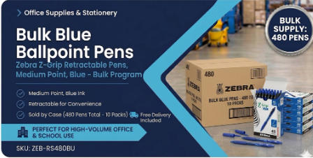 Workplace Writing Essentials™ | Zebra Z-Grip Blue Retractable Pens