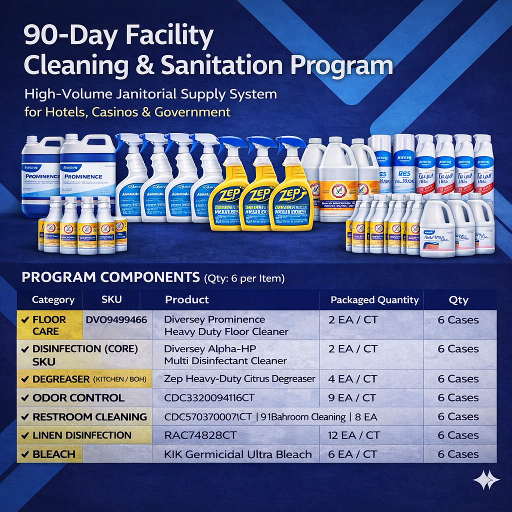 90-Day Facility Sanitation Continuity Program – High-Volume Operational Cleaning System