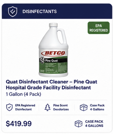 Facility Disinfection Continuity Program – EPA-Registered Hospital Grade Sanitation Support