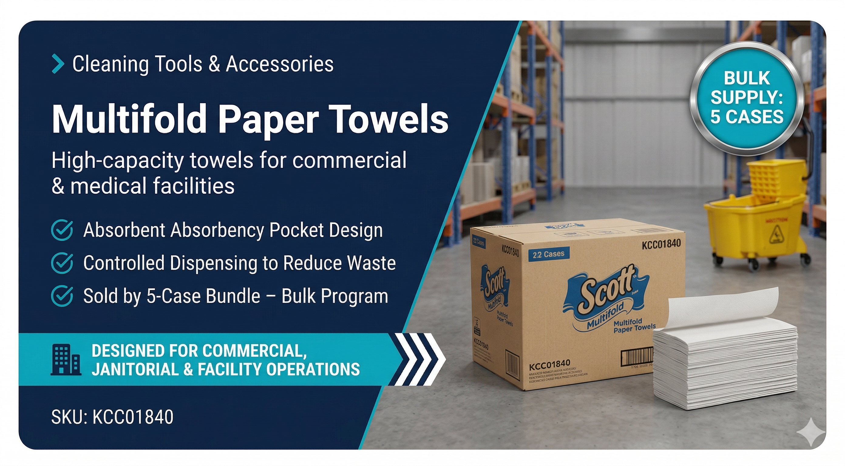 Scott® Multifold Paper Towels with Absorbency Pockets BULK 5 CASES (KCC01840)
